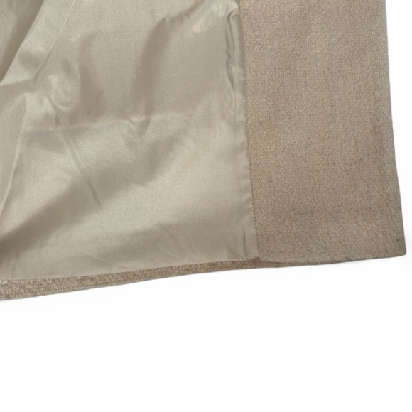 ASOS DESIGN Camel Bouclé Double-Breasted Coat (US 10) - Picture 6 of 9